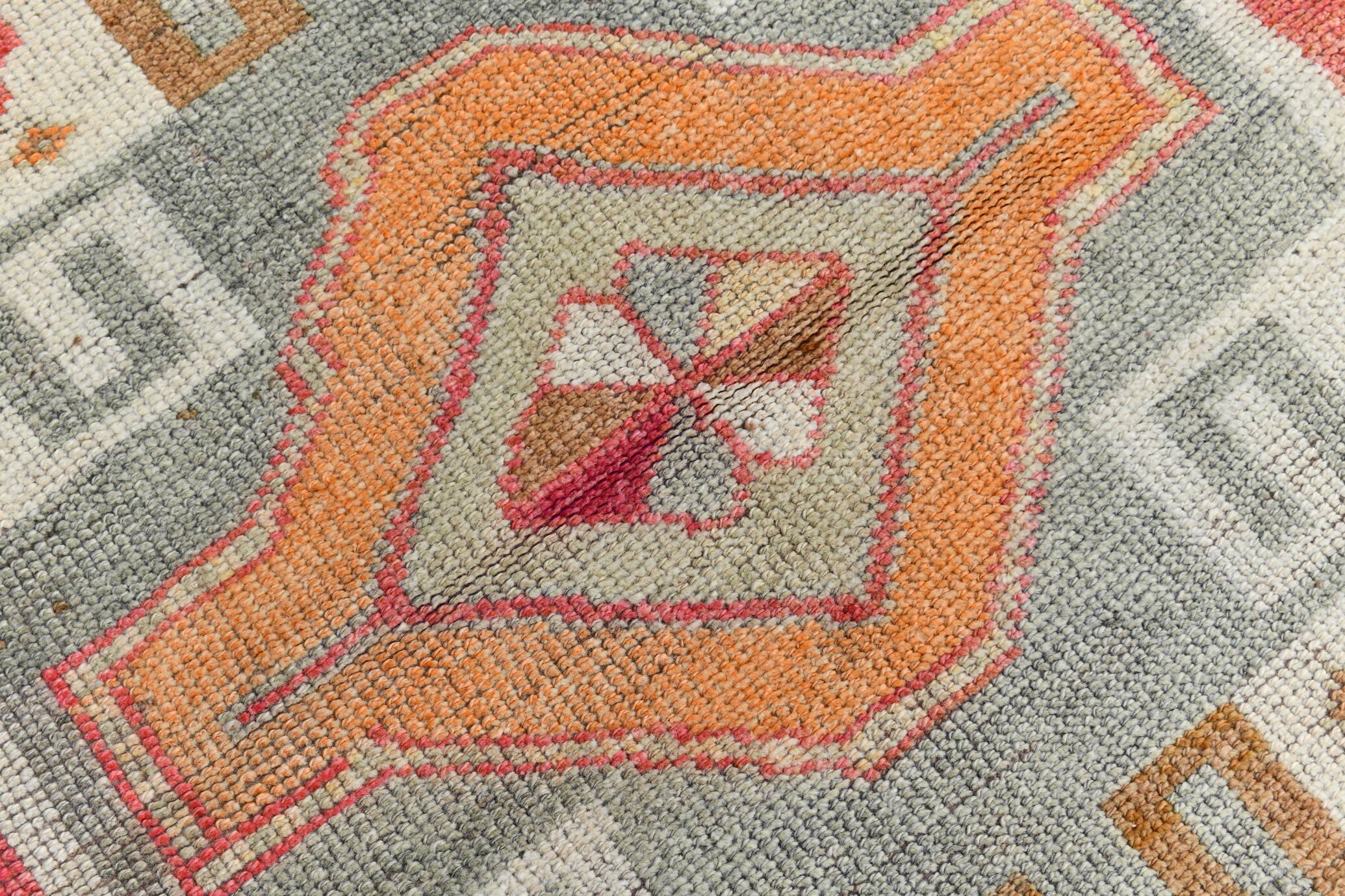 3x12 Super Soft Multicolor Vintage Runner Rug, 91x355Cm