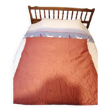 Edredon ancien rouge brique
