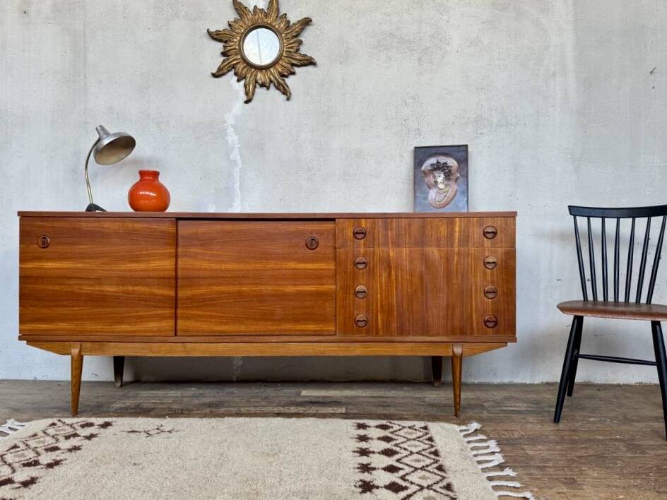 Petite enfilade vintage en teck 200 cm