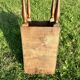 Vintage Dark Brown Wood Side Table - Vinyl Record Book Holder