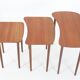 Set of 3 asymmetrical teak nesting tables / side tables / Mid Century Danish Modern Design / 1950s / 1960s