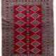 Tapis vintage ouzbek Boukhara fait main en laine – 126 x 181 cm – 1960s