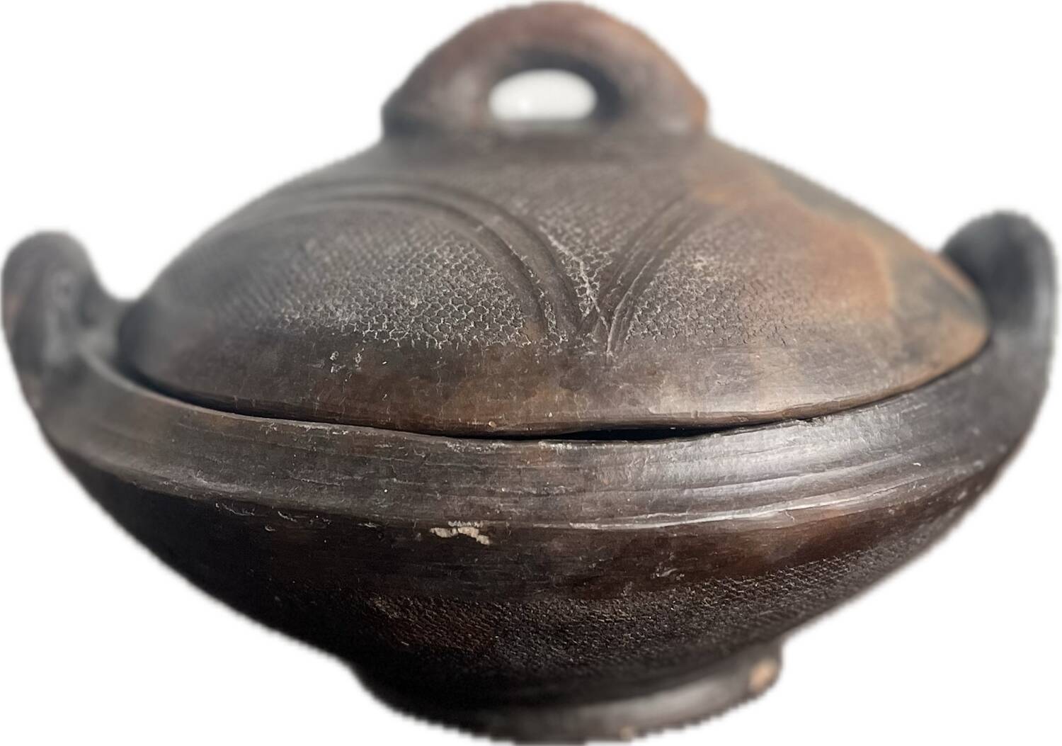 Abron Terracotta Bowls with Clay Lid - African Bowl