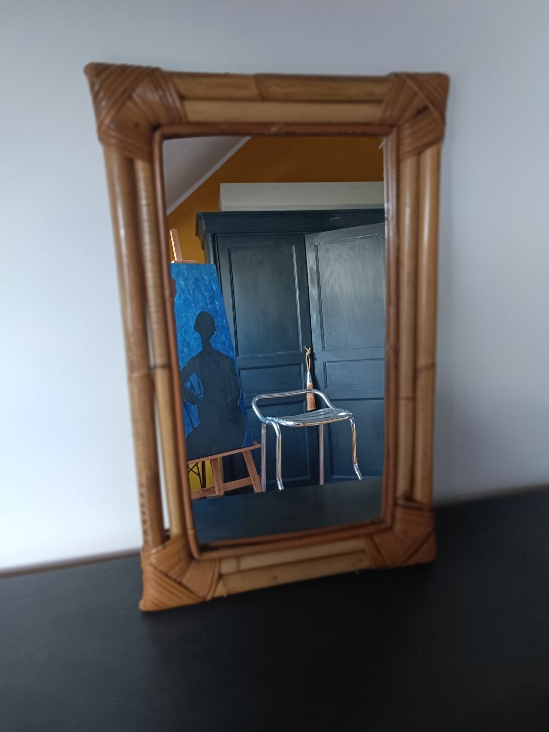 Bamboo/rattan mirror