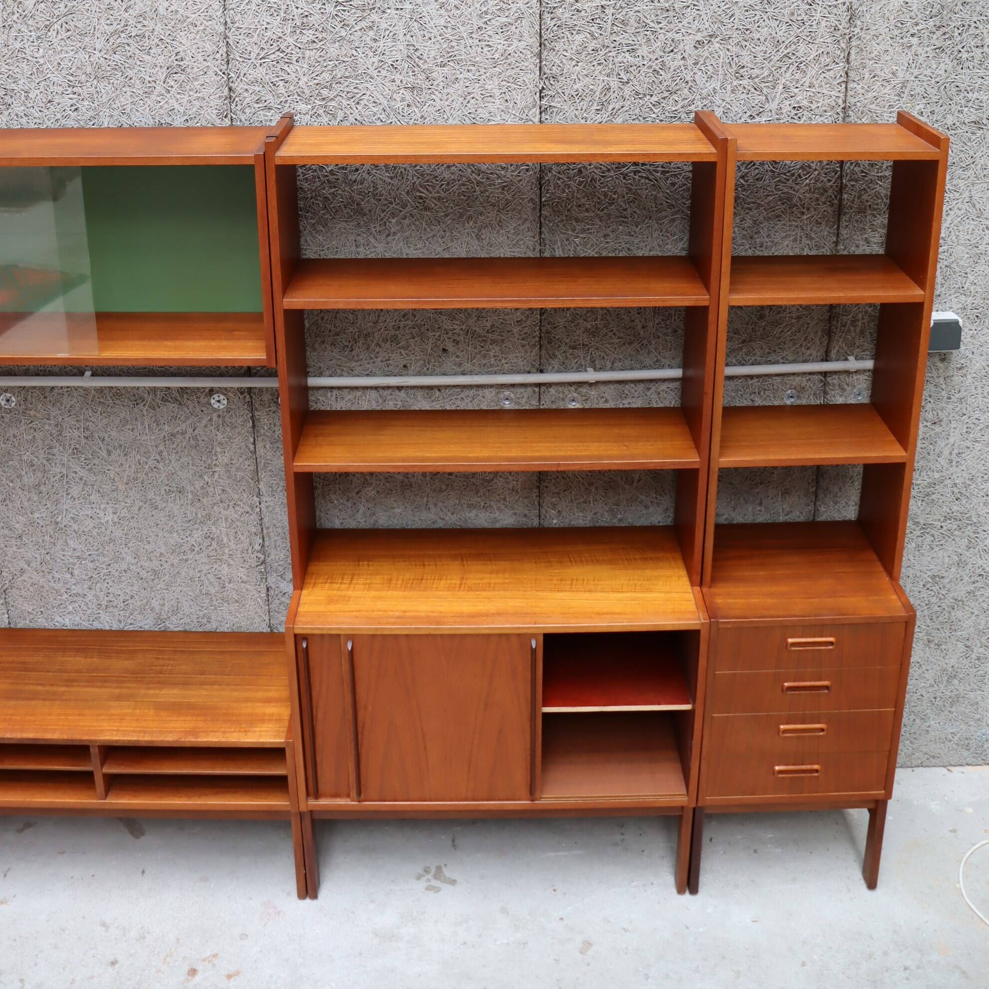 Bibliothèque scandinave modulable années 60