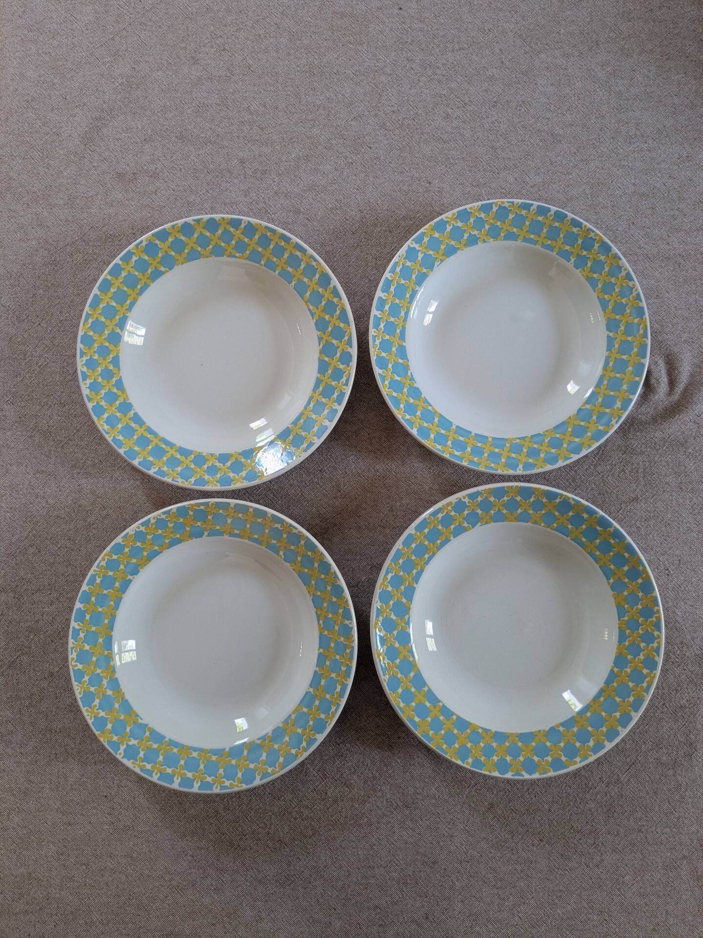 Assiettes creuses Digoin Sarreguemines 