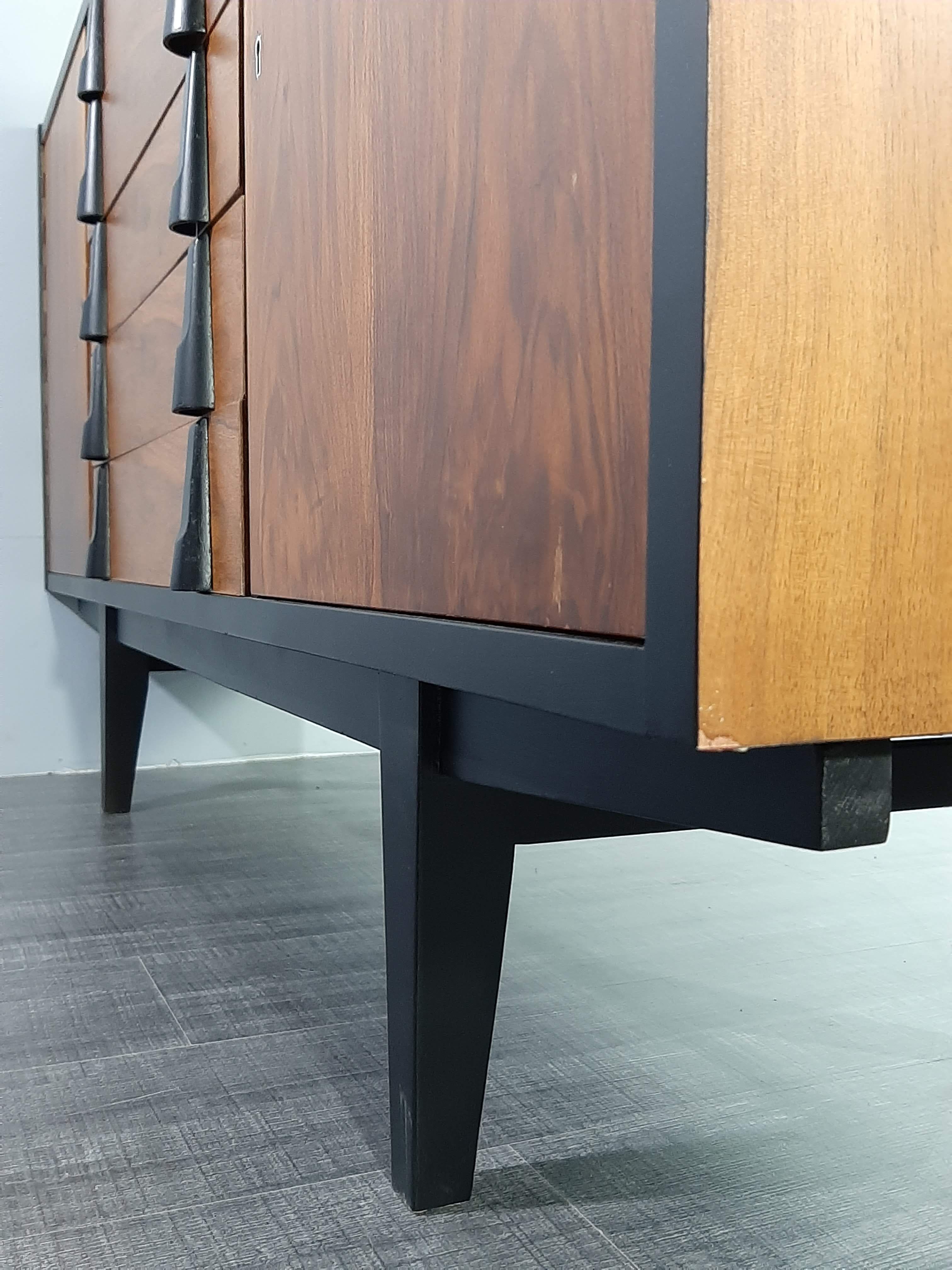 Enfilade rajmund hałas en noyer mid-century polonais 1960s