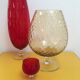 XXL Empoli 1950 amber yellow cup vase