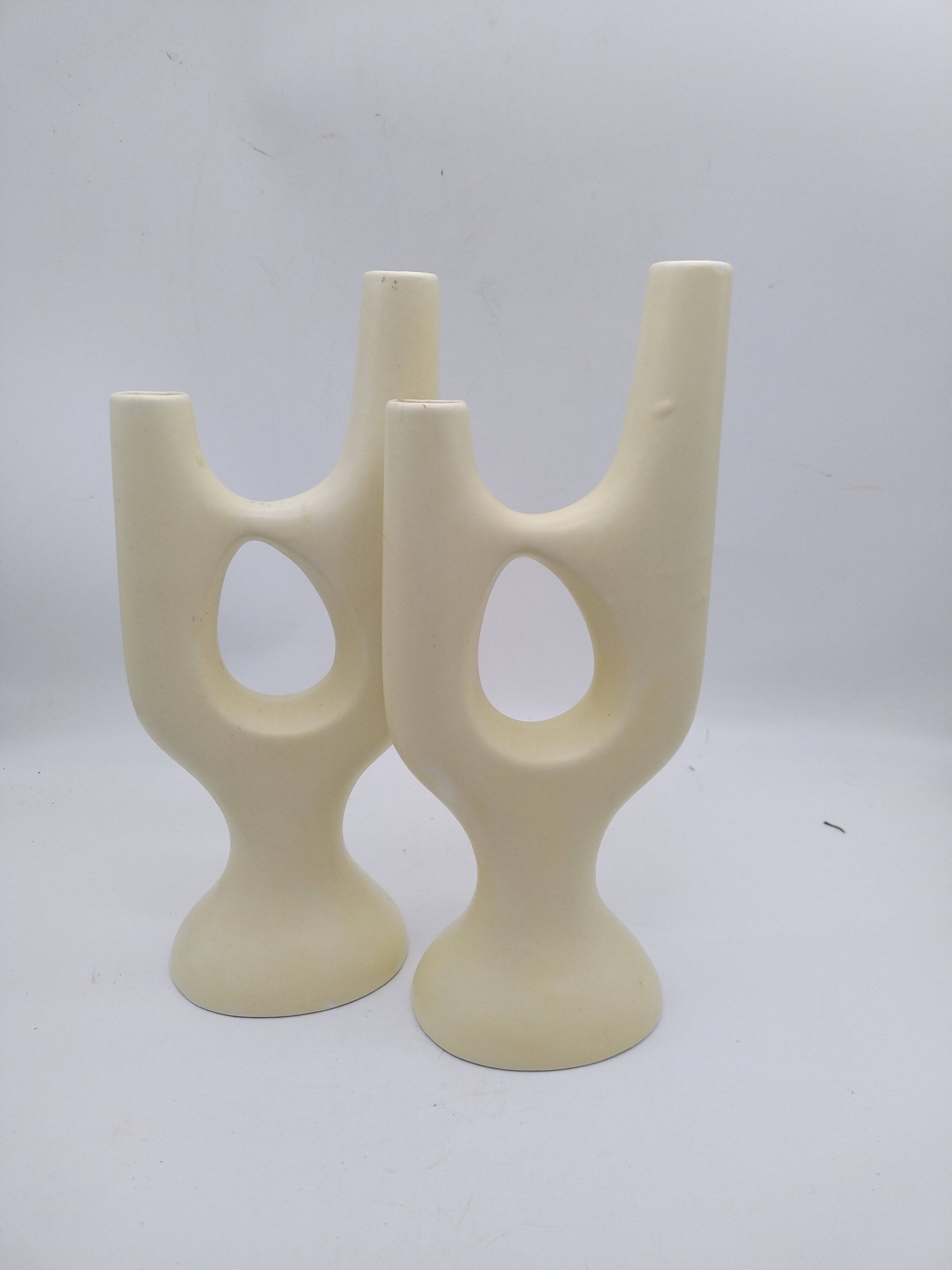 2 vases Revernay à décor floral