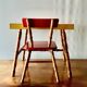 Vintage desk and chair for children in painted wood