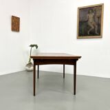 Scandinavian teak dining table, extendable