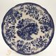 6 Flat blue blue plates "Flowers"
