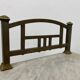 Brass bedside table with a marble top.