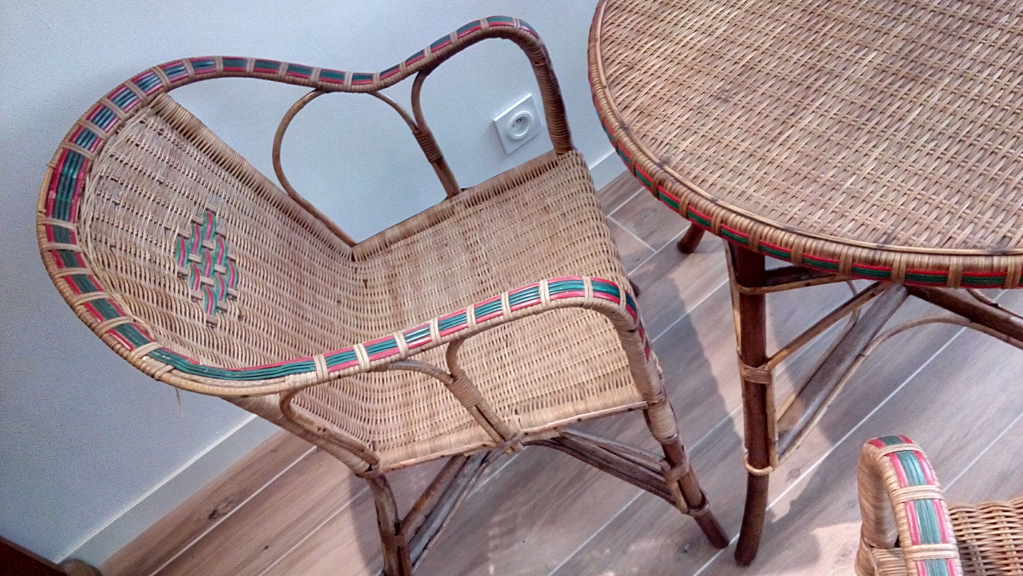 Rattan wicker garden salon rattan year 60