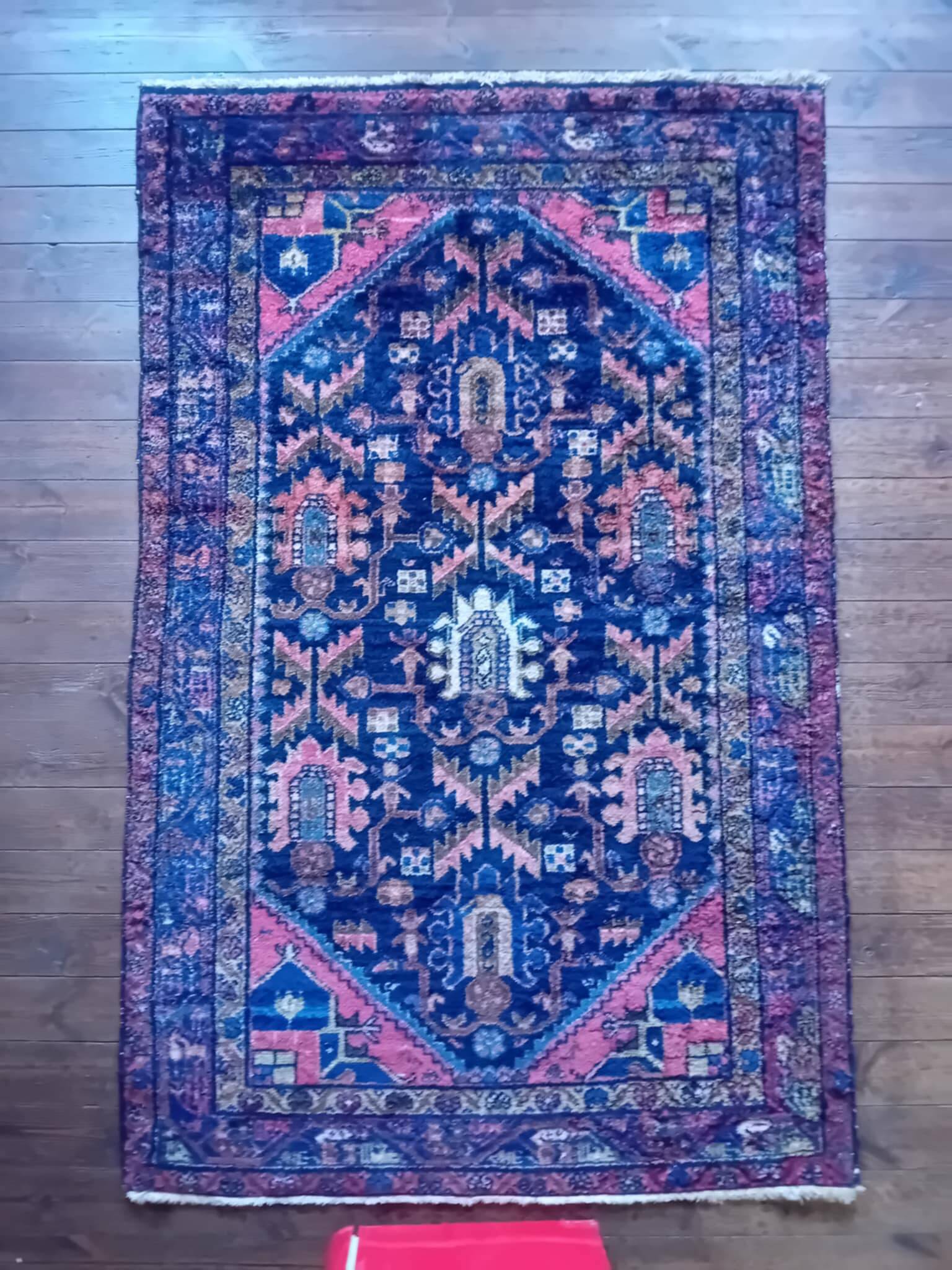 Handmade Persian Hamadan Rug 210x134cm