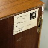 Vintage teak shopping shop window shelf 60s