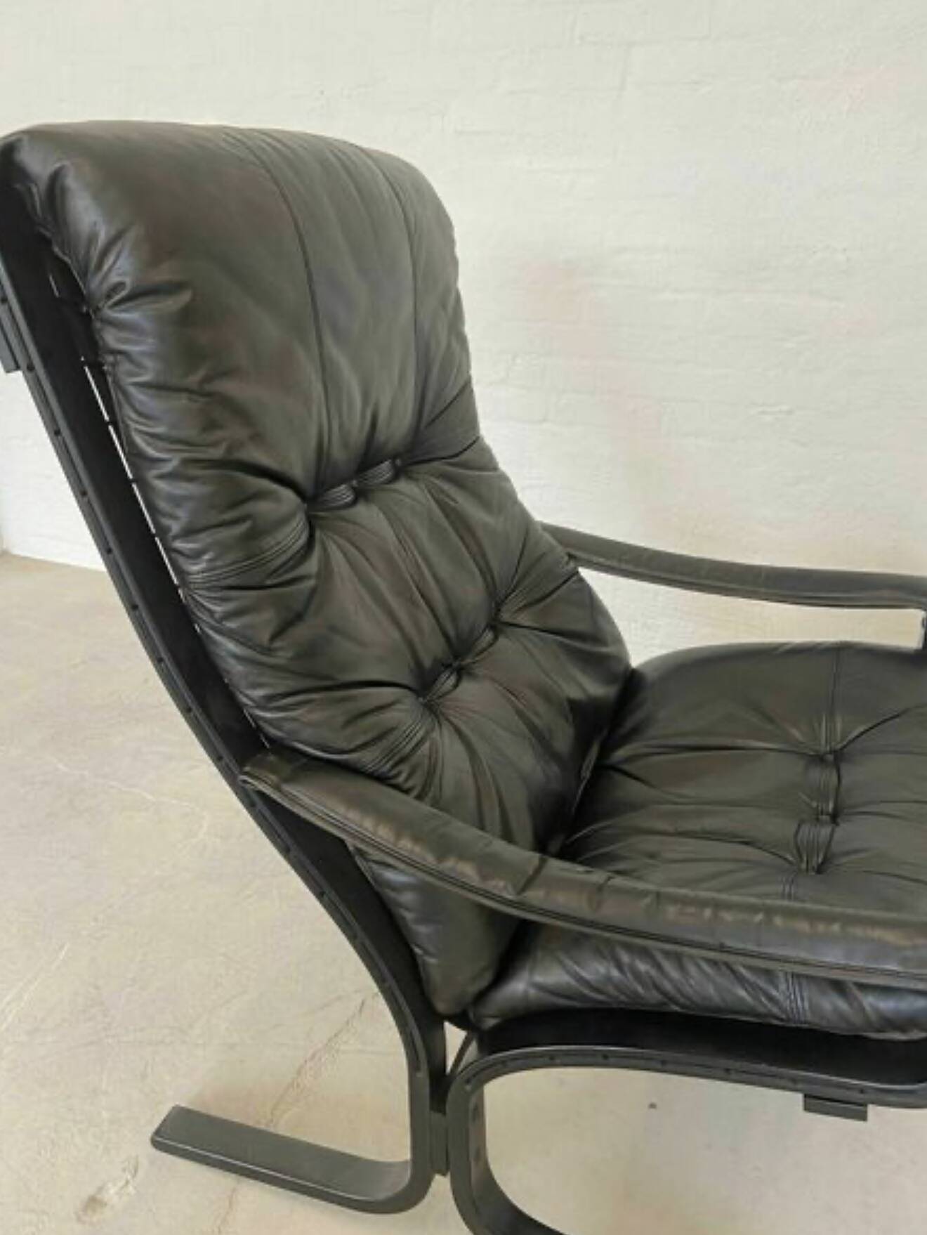 Vintage Mid Century Ingmar Relling Leather Lounge Chair