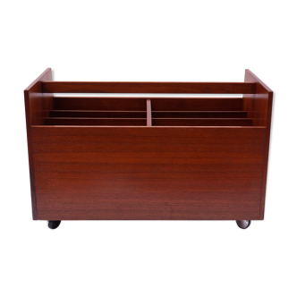 Teak magazine rack by Rolf Hesland for Bruksbo, 1960s