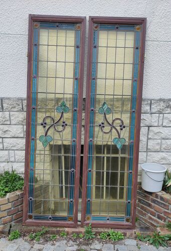 Pair of stained glass windows 1930