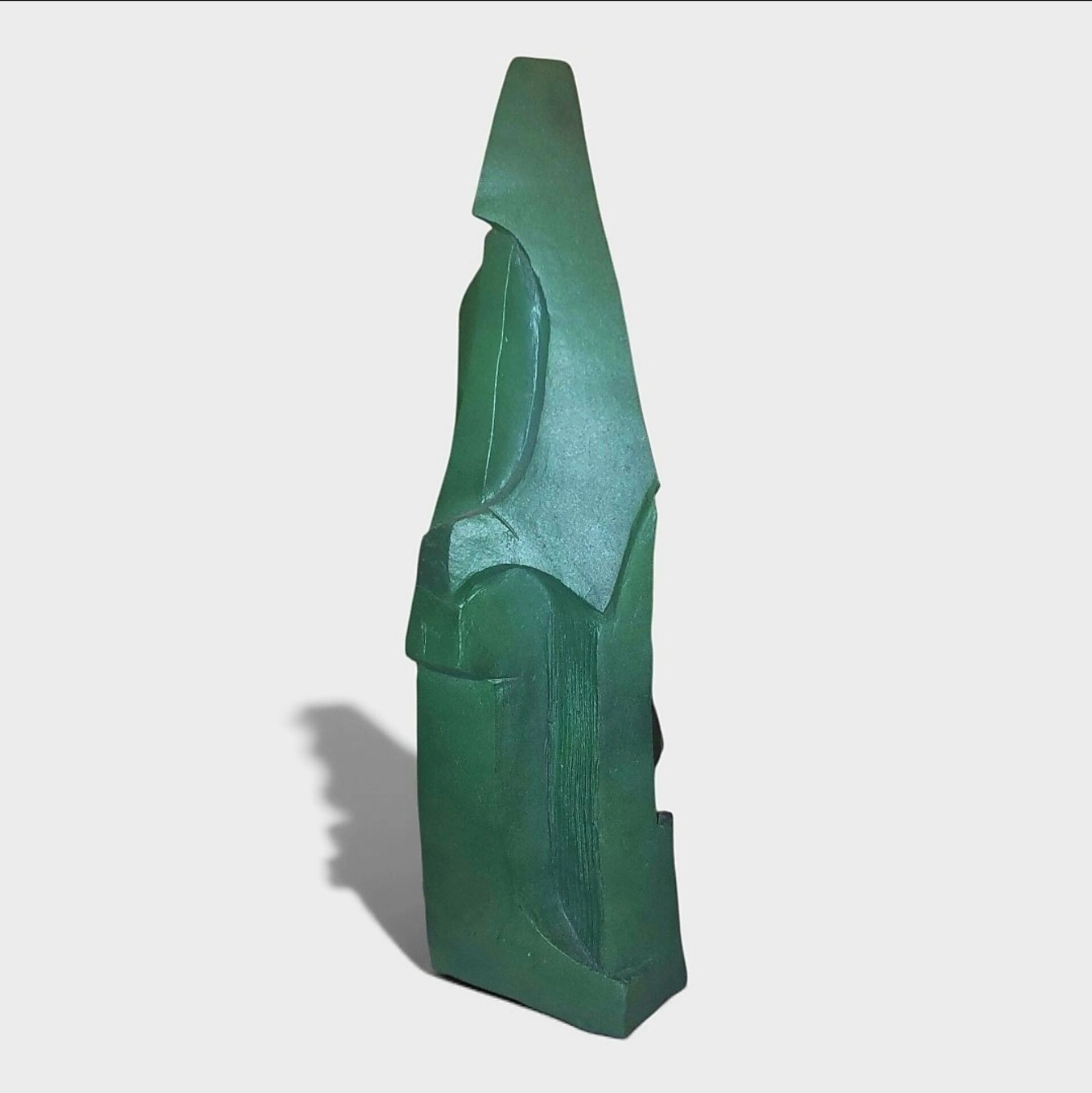 Sculpture cubiste « Bronze Vert » – Jean Pheghé (Circa 1950)