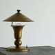 Art Deco table lamp in patinated brass from the 1940s.
