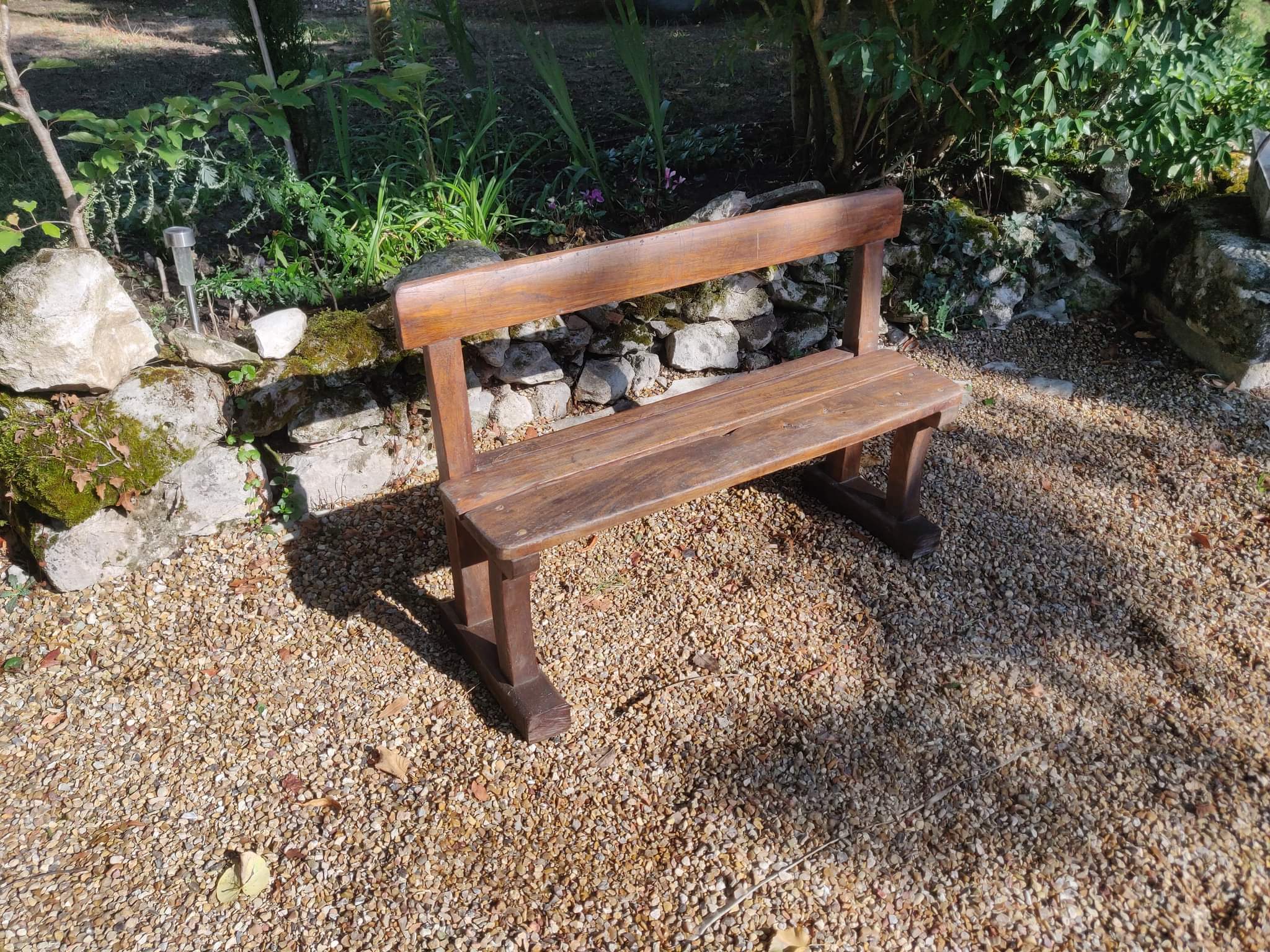 Old schoolboy bench