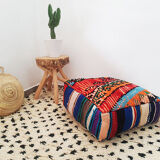 Set of 2 Moroccan poufs in carpets