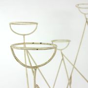 Large Mid Century Steel Plant Holder Stand, Czechoslovakia 1960s