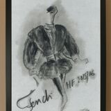Drawing by Karl Lagerfeld for Fendi