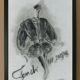 Drawing by Karl Lagerfeld for Fendi