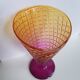 Bormioli Rocco violet and gold ice cream dessert bowl, made in Italy.
