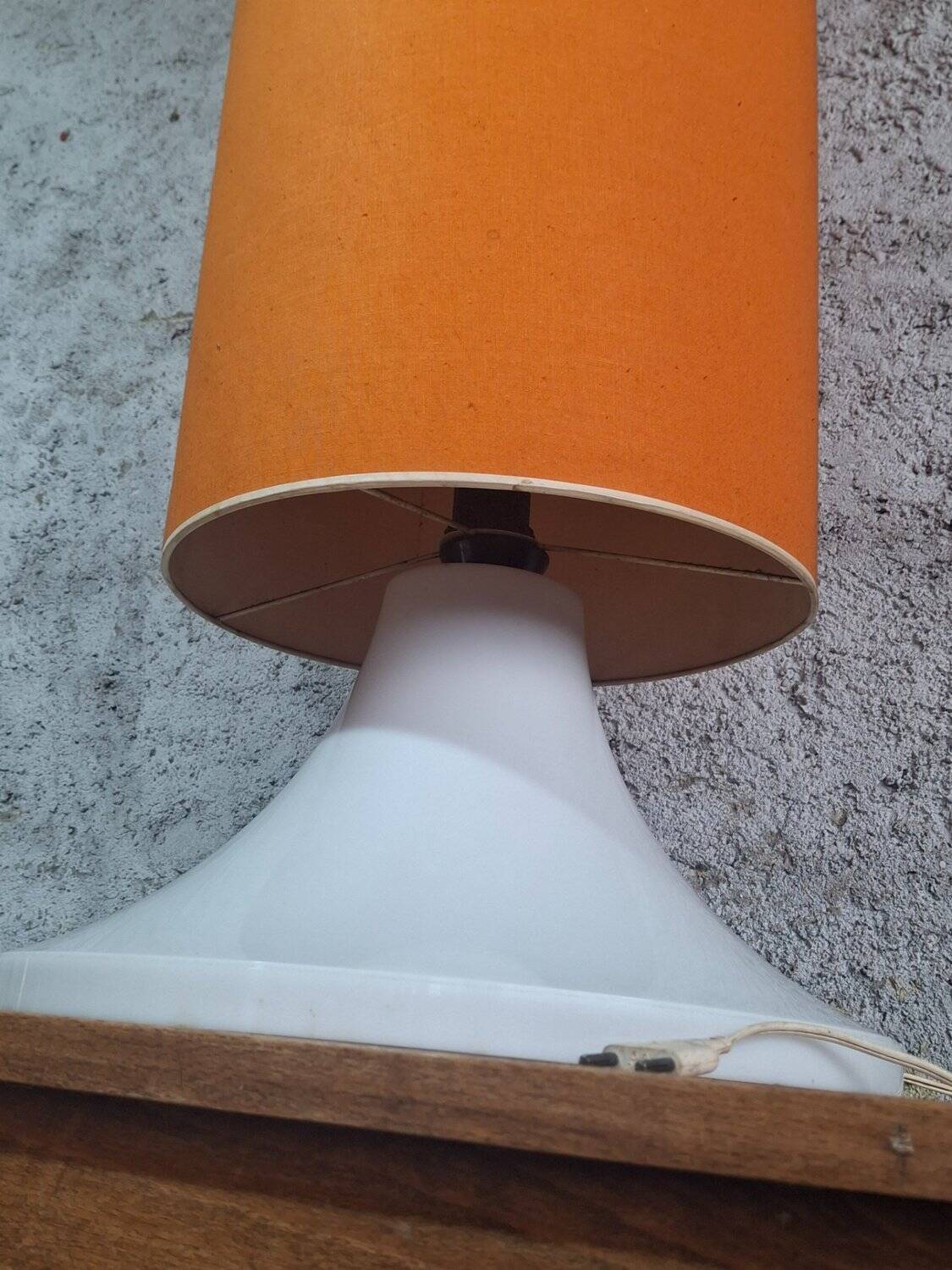 Lampadaire XXL Space Age années 70 – Abat-jour orange géant 110 cm