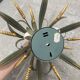 Wheat spike ceiling light in painted metal, 50s style.