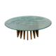 1970's mid-century glass coffee table