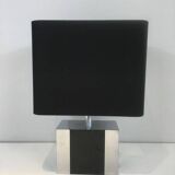 Chrome and black lacquer lamp