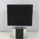 Chrome and black lacquer lamp