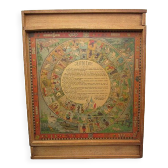 Wooden board - Checkers and ancient goose game