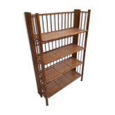 Foldable bamboo and rattan shelf