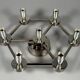1960s 1970s Ceiling or Wall Lamp German Ice Glass Space Age Design