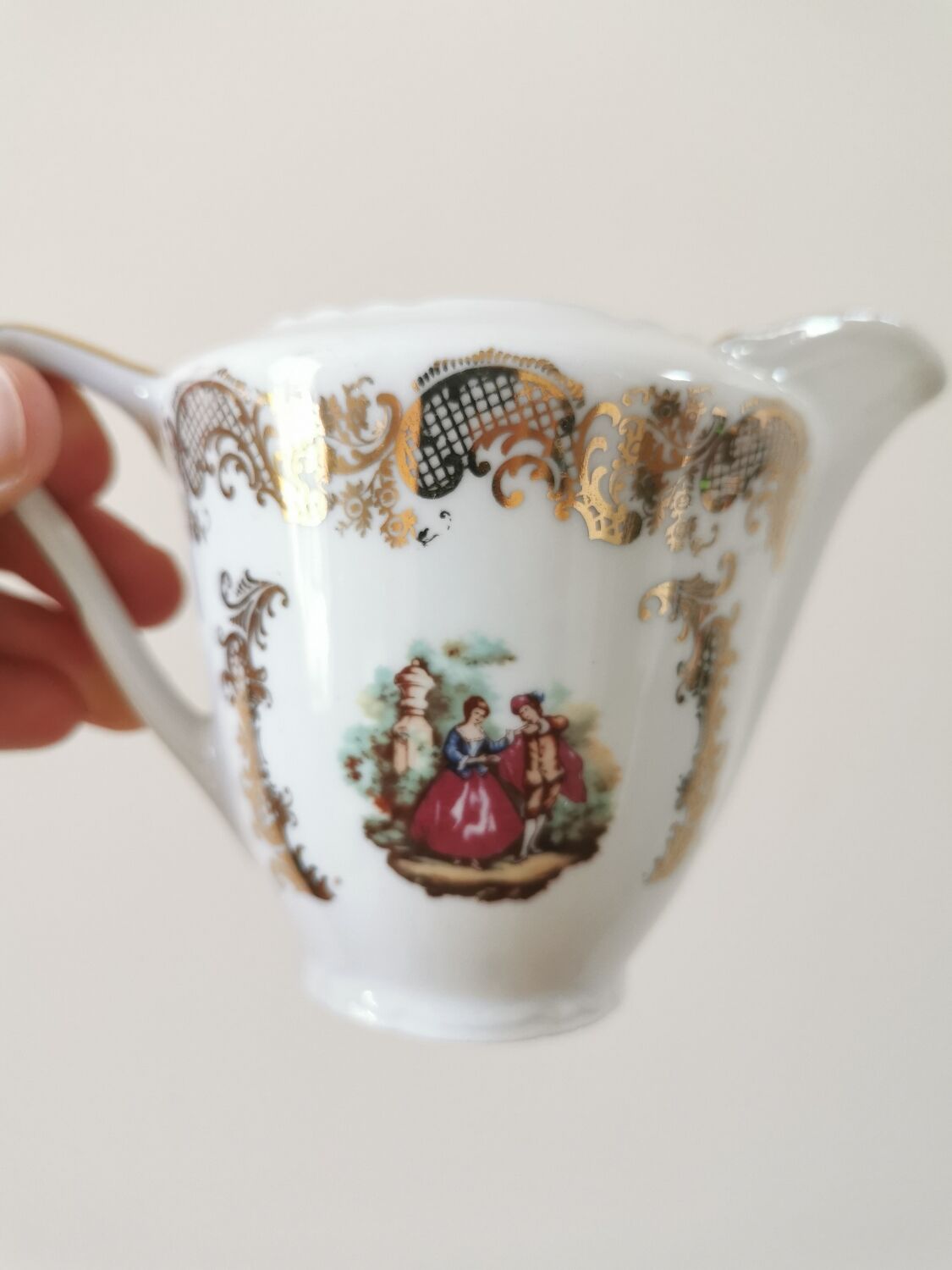 Duo of vintage porcelain cups