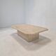 Table basse italienne en travertin, années 1980