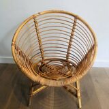 Pair of rattan armchairs