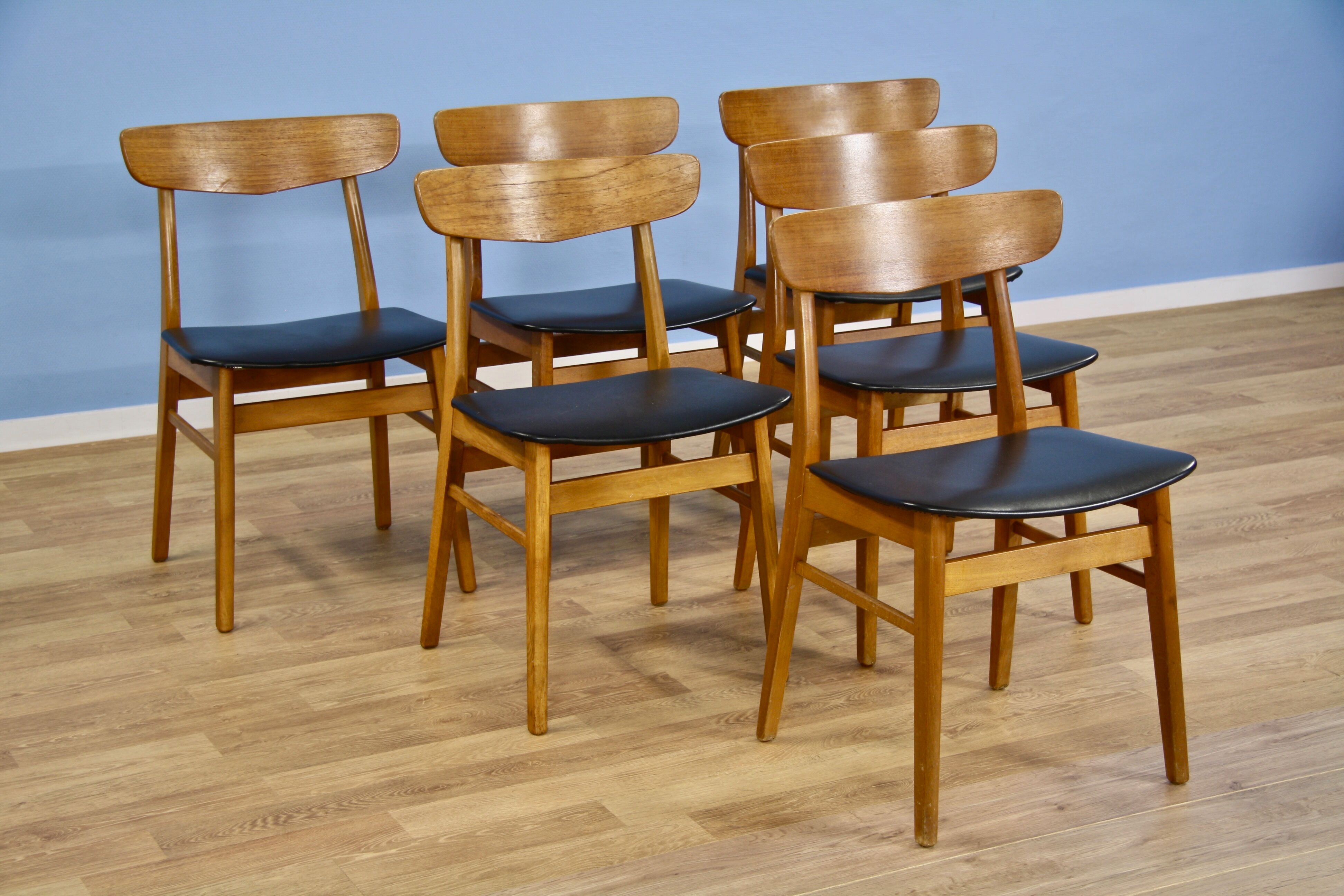 Set of 6 Danish dining chairs in teak by Farstrup, 1960s