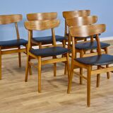 Set of 6 Danish dining chairs in teak by Farstrup, 1960s