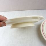 Lot of 2 plates with footouche décor Selestat, Schlettstadt, from Sarreguemines