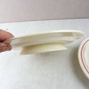 Lot of 2 plates with footouche décor Selestat, Schlettstadt, from Sarreguemines