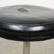 Tabouret pivotant Bauhaus moderniste en chrome, années 1950
