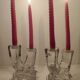 Par de candelabros de cristal. España, 1950s.