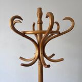 Vintage parrot coat rack in light wood