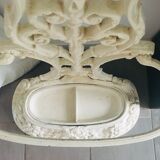 Antique cast iron coat rack on stand